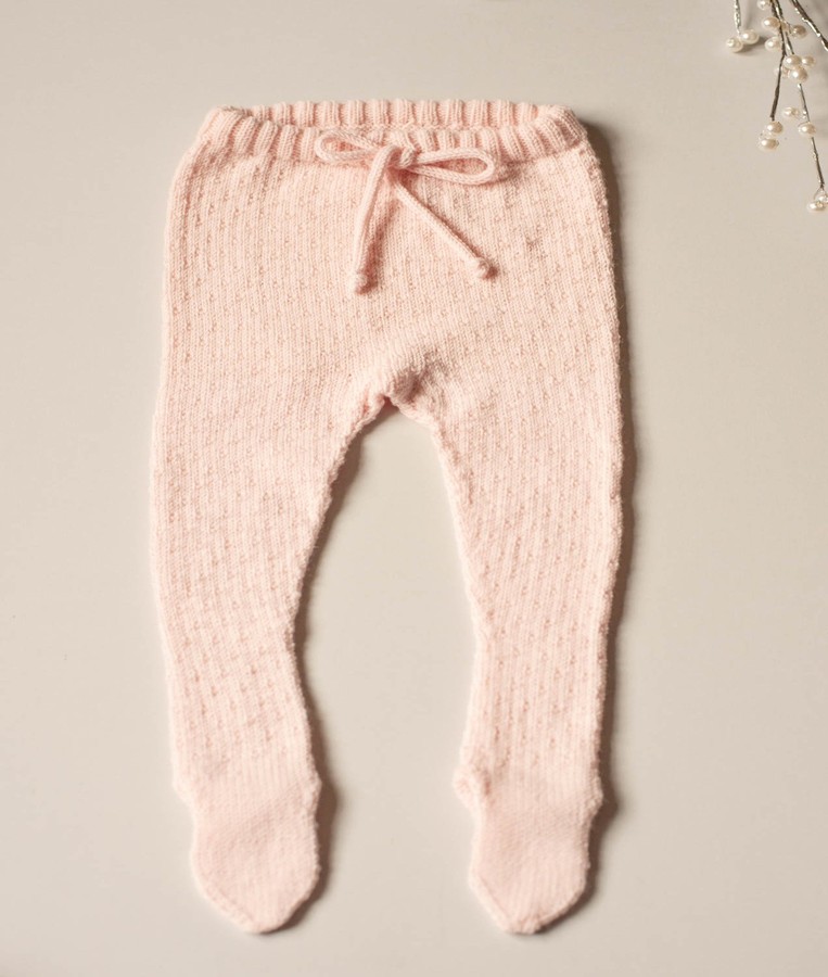 Lidia hand knitted Baby tights for her little one, size 9-12 months. 